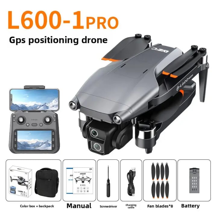 L600-1 PRO 4K GPS Drone with Obstacle Avoidance, Dual Cameras & 4.5" LCD Controller – Long-Range Foldable Quadcopter