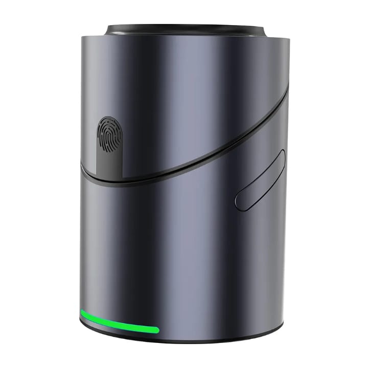Portable 15W Aluminium Fast Charging Stand - Auto-Rotating 3-in-1 Foldable Cube Magnetic Wireless Charger with LED Lamp
