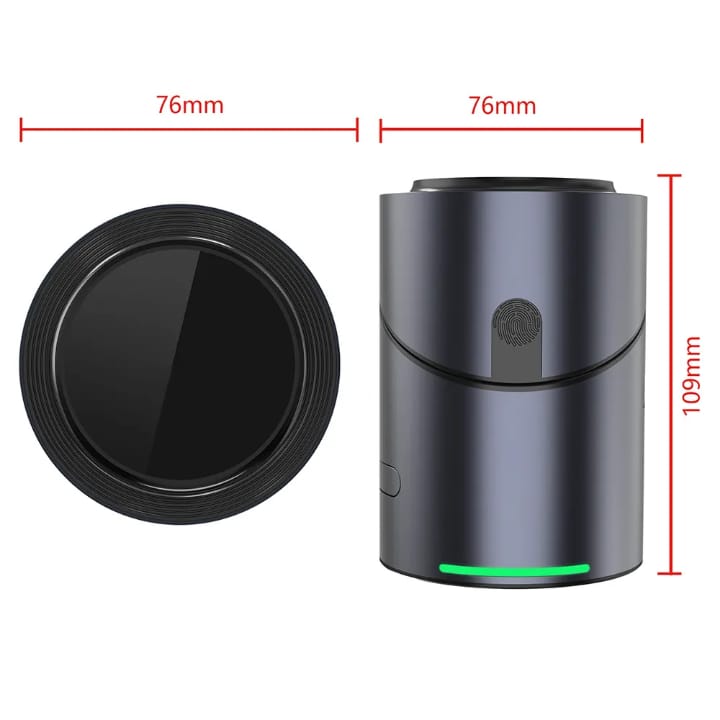 Portable 15W Aluminium Fast Charging Stand - Auto-Rotating 3-in-1 Foldable Cube Magnetic Wireless Charger with LED Lamp