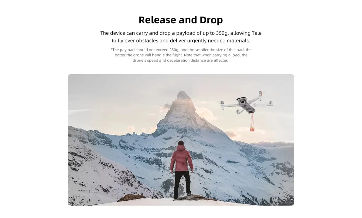 FIMI X8 TELE Long-Range Drone – 30X Hybrid Zoom, 4K AI Night Video, GPS & Timelapse