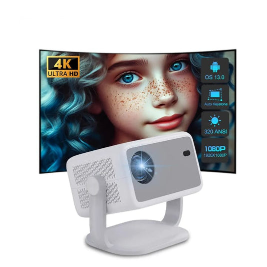 Topleo Smart WiFi Android 13 Mini Projector – 4K HD Home Theater with Camera