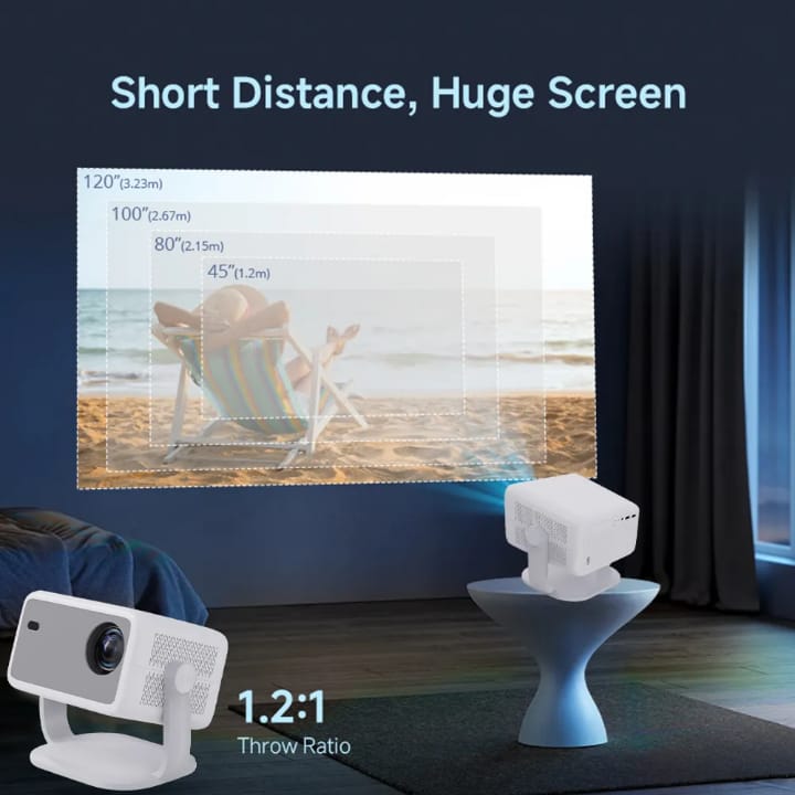Topleo Smart WiFi Android 13 Mini Projector – 4K HD Home Theater with Camera