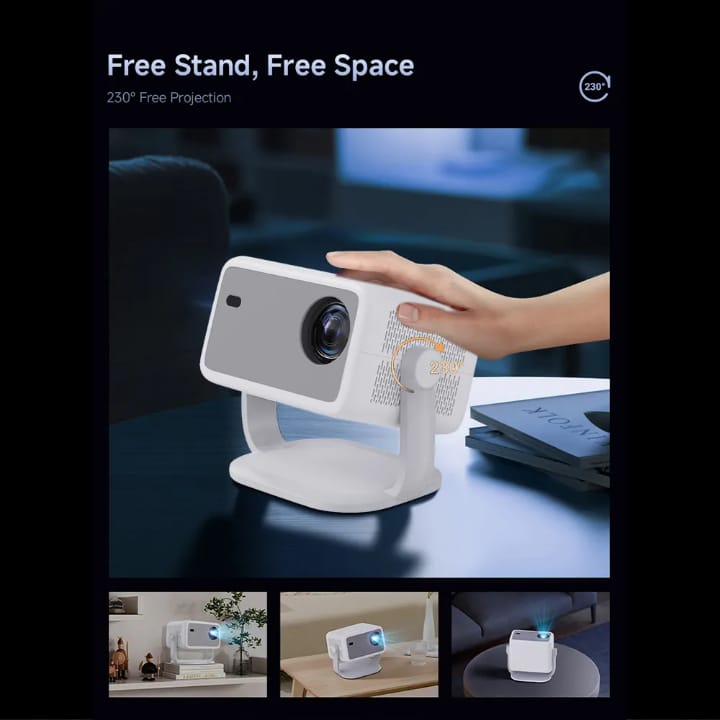 Topleo Smart WiFi Android 13 Mini Projector – 4K HD Home Theater with Camera