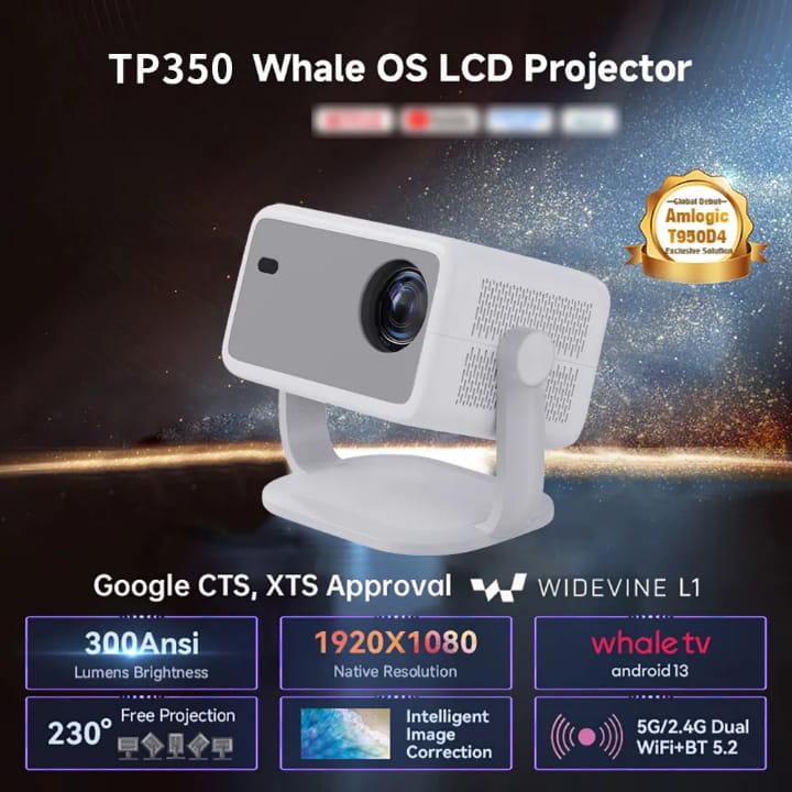 Topleo Smart WiFi Android 13 Mini Projector – 4K HD Home Theater with Camera